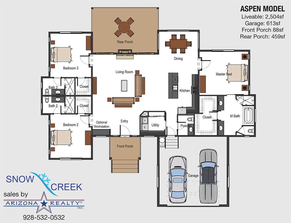 02 Aspen Floor Plan - Snow Creek Arizona